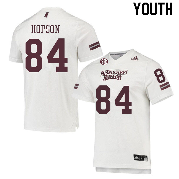 Youth #84 Jarnorris Hopson Mississippi State Bulldogs College Football Jerseys Sale-White - Click Image to Close